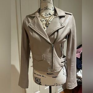 Iro pale pink biker  leather jacket size 36